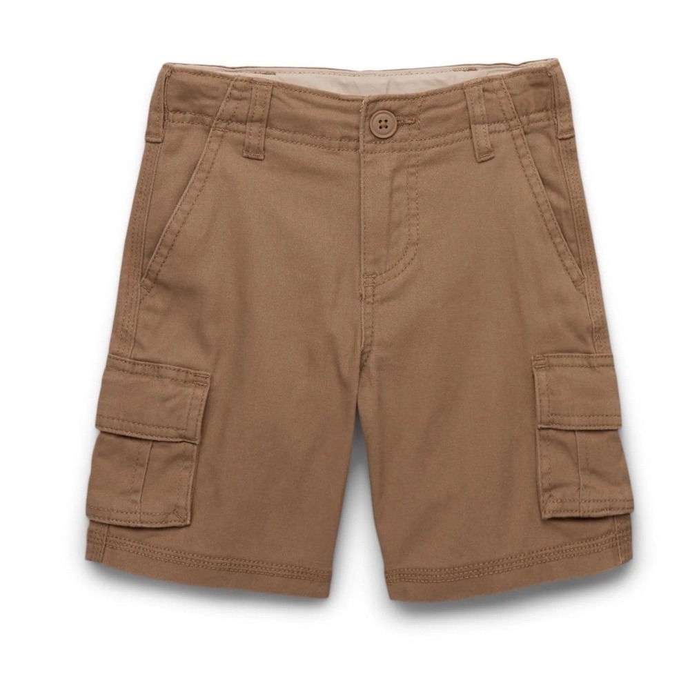 Wonder Nation Boys Cargo Shorts Brown Twill Size 18 Husky NWT New Comfort Waist